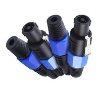 Cable Matters Confezione da 4 connettori per cavi per altoparlanti a 4 poli - Diametro esterno massimo 8,5 mm/0,33 pollici Compatibile con i conn