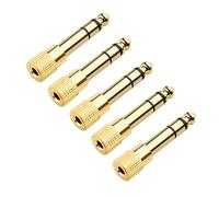 Cable Matters - Confezione da 5 adattatori per cuffie: adattatore jack per cuffie, adattatore da 3,5 mm a 6,35 mm, adattatore AUX/jack