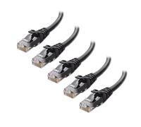 Cable Matters Confezione da 5 cavi Ethernet Cat 6 10G, 1,5 m, Nero
