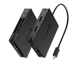 Cable Matters Hub USB4 portatile 40Gbps Dual HDMI, USB 4 Dock con 2x4K@60Hz o 1x4K@120Hz / 8K@30Hz, 100W PD, Gigabit Ethernet, compatibile con Thunderbolt 4 per XPS, Surface Pro, iPad Pro