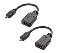 Cable Matters Pacchetto da 2 Pezzi, Adattatore Micro HDMI a HDMI (Adattatore Micro HDMI HDMI) 6 Pollici con Supporto 4K e HDR