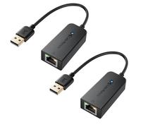Cable Matters Pacco da 2 Adattatore USB a Ethernet (Adattatore USB 2.0 a Lan) Supportando Rete Ethernet 10/100 Mbps Colore Nero