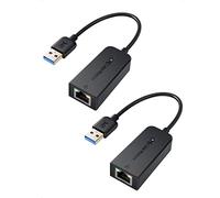 Cable Matters Pacco da 2 Adattatore USB Ethernet (Adattatore Ethernet USB 3.0/ Adattatore USB a Ethernet/USB a RJ45) Supportando Rete Ethernet 10/100 /1000 Mbps Nero