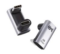 Cable Matters Pack da 2 adattatori USB-C a U 180°, 40 Gbit/s, 12 mm