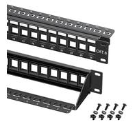 Cable Matters Pannello patch Keystone 1U a 24 porte con gestione