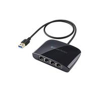 Cable Matters Switch da USB 3.1 a 4 porte Gigabit Ethernet (adattatore da USB a Gigabit Ethernet) nero