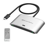 Cable Matters Switch USB C da 20 Gbps per 2 computer, PD da 140 W, fino a 8K@30Hz su Windows, 4K@60Hz su macOS, condivisione di un monitor o dock USB-C/Thunderbolt 4 (non per dock con cavo collegato)