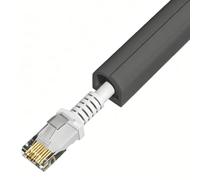 Cable organizer 0.4x0.4in Side Opening cord covers for wires on wall PVC One Cord wire hider for Home Office(Black,500cm/197in)