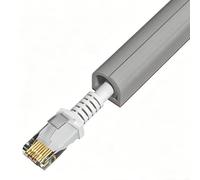 Cable organizer 0.4x0.4in Side Opening cord covers for wires on wall PVC One Cord wire hider for Home Office(Gray,500cm/197in)
