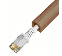 Cable organizer 0.4x0.4in Side Opening cord covers for wires on wall PVC One Cord wire hider for Home Office(Brown,300cm/118in)