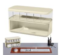Cable Organizer, Cord Box, 9.06in Storage Case, Portable Design, Compartment Divider for Charger Wires, Desk Setup, Drawer Storage, Wire Management, Tech Accessory, Neat Solution, Home Office