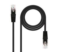 CABLE RED LATIGUILLO CAT.6 UTP AWG24 NEGRO 30 CM-0,3 m