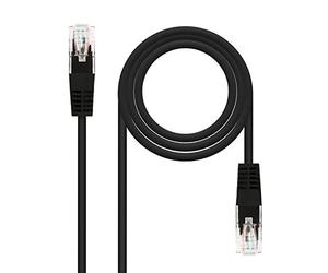 CABLE RED LATIGUILLO CAT.6 UTP AWG24 NEGRO 30 CM