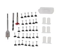 Cable Routing Kit | 1 Inch & 5/16 Inch Drill Bits for Wall Pass Through | Wire Clips & Grommets for Neat Wiring/RV/Home (White)