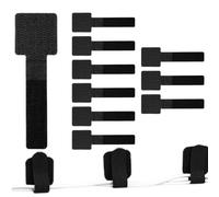 Cable Strap Fasteners - Adhesive Bands for Organizing | 15 Cm Nylon Strips with Hook Loop, Reusable Adhesive for Desk, Cable Management Office, Kitchen Wall Shelf Nightstand Cabinet