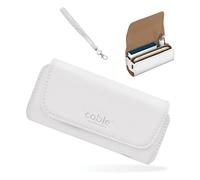 CABLE TECHNOLOGIES Custodia in Eco-Pelle di Alta Qualità compatibile con IQOS ILUMA / 3 DUO/ 3, Astuccio in Pelle PU, ecopelle, Organizer, Cover/Borsello Sigaretta Elettronica,Accessori (Bianco)