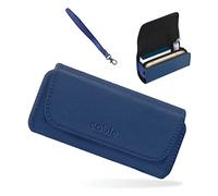CABLE TECHNOLOGIES Custodia in Eco-Pelle di Alta Qualità compatibile con IQOS ILUMA / 3 DUO/ 3, Astuccio in Pelle PU, ecopelle, Organizer, Cover/Borsello Sigaretta Elettronica,Accessori (Blu)