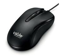 Cable Technologies Mouse Cablato USB 1600 DPI, Ergonomico Ambidestro Ottico Alta Precisione, 3 Pulsanti Rotella Scorrimento, Plug & Play, Cavo 1,5m, per PC Laptop Windows Mac