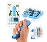 Cable technologies Spazzola Morbida per Cani e Gatti Pelo Lungo e Corto, Toelettatura Autopulente Animali Domestici, Cardatore Rimozione Peli morti, non graffia animali, Brush Barboncino, ecc (Blu)