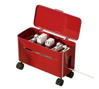 Cable Tidy Box - Scatola Per La Gestione Dei Cavi, Power Stripe Organizer, Deposito Per Caricabatterie Da Tavolo Con Ruote Per Home Office Dormitorio Configurazione Di Gioco Supporto TV Scrivania Per