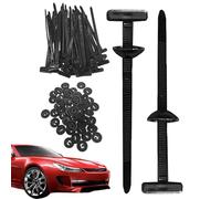 Cable Tie Buckle, 100X Zip Tie Holders, UV-Resistant Nylon Fasteners, Multipurpose Management Clips for Car, Daily Repair, Home, Machinery, Electronics, and Outdoor Use