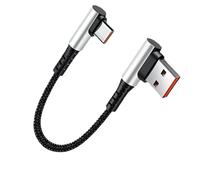 Câble USB C à angle droit - Câble de charge rapide 6A | Cordon USB Type-C 90 degrés, câble adaptateur pour PC, smartphone, tablette, durabilité renforcée, design ergonomique pour gamin et utilisation