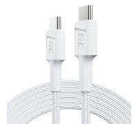 Cable White USB-C Type C 2m Green Cell PowerStream with fast charging Power Delivery 60W, Ultra Charge, Quick Charge 3.0