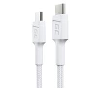 Cable White USB-C Type C 30cm Green Cell PowerStream with fast charging Power Delivery 60W, Ultra Charge, Quick Charge 3.0