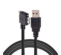 Cablecc 1.2m 90 gradi angolo sinistro Micro USB vite Mount a 3.0 cavo dati per macchina fotografica industriale