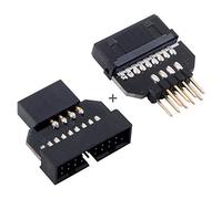 Cablecc - 1 set con adattatore reversibile USB 2.0 9 pin USB 3.0 femmina 20 pin scheda madre