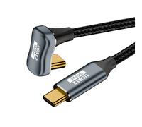 cablecc 10 Gbps 100 W USB-C USB 3.1 Tipo C Cavo dati di estensione maschio-maschio Forma a U opposta Indietro angolato con manica 50 cm