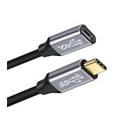 cablecc 10Gbps 100W Maschio a Femmina USB 3.1 USB-C Tipo C Estensione Cavo Dati Connettore Dritto con Manicotto per Laptop 2M
