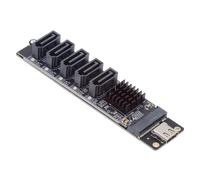 Cablecc 10Gbps USB-C 5 Porte Tipo-C a 6Gbps NGFF B+M Chiave SATA Adapter Converter PM Port Moltiplicatore Selettore JMB575 JMS580