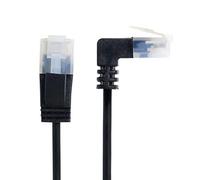 Cablecc 2.0M Cavo Ethernet Cat6 ultra sottile RJ45 Cavo di rete UTP angolato a dritto Cavo patch LAN Cat6a da 90 gradi per laptop Router TV Box