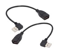 cablecc 2 pezzi/set tipo USB 2.0 tipo A maschio sinistro e destro ad angolo retto su presa USB 90 gradi tipo prolunga 20 cm