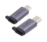 cablecc 2 pz/lotto 480Mbps USB2.0 Tipo C a Micro Mini USB Femmina a Maschio Dati Adattatore di Alimentazione Design Reversibile con Fori Catena