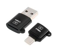 cablecc 2 pz/lotto Tipo-C USB-C Host & USB 2.0 Tipo-A a OTG TF Micro-SD T-Flash Lettore di Schede Adattatore per Laptop Tablet Telefono