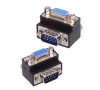 cablecc 2 pz/set 9pin RS232 D-Sub tipo vite maschio Up & Down angolato 90 gradi a femmina tipo dado adattatore di estensione