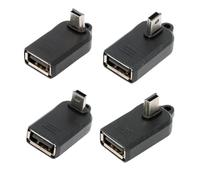 cablecc 4 adattatori da USB a micro USB OTG, da micro USB maschio a USB 2.0 femmina, adattatore ad angolo di 90 gradi per tastiera/mouse/controller di gioco/splitter/flash drive