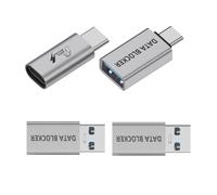cablecc 4 pezzi USB Data Blocker maschio-femmina Tipo-A a USB-C solo per la ricarica Elimina i rischi di dati durante la ricarica Protezione anti-hacking