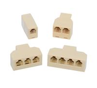 cablecc 4 pz/lotto 6P4C RJ11 RJ12 Telefono Splitter Adattatori (1-in-2-out 1-a-3 1-to-4 Way Outlet) Senza Cavo