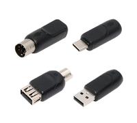 Cablecc 4 pz/lotto Tipo A Tipo-C USB 2.0 USB-C a 6Pin PS2 Tastiera PS/2 Mouse Adattatore Maschio a Femmina Mini-Din