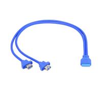 cablecc 5 Gbit/s USB 3.0 Dual Port Femmina Tipo A Panel Tipo a Scheda Madre 20Pin 19Pin Cavo Header 50 cm