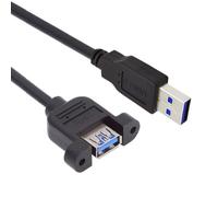 cablecc 5 Gbps USB 3.0 maschio-femmina tipo A connettore per cavo di tipo pannello con viti 30 cm