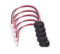 cablecc 5 pz/set da presa femmina tipo C a 2 pin intestazione cavo passo = 2,0 mm tipo di montaggio a scatto fai da te OEM supporto DC 5 V Power