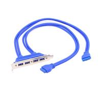 cablecc 5Gbps quattro porte USB 3.0 interno femmina montaggio pannello a 20pin scheda madre cavo deflettore con staffa PCI 50 cm