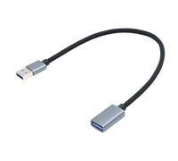 cablecc 5Gbps USB 3.0 Tipo-A maschio a femmina cavo prolunga per disco SSD fotocamera dati argento 30 cm