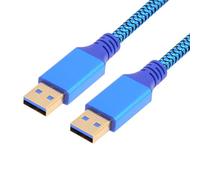 cablecc 5Gbps USB 3.0 Tipo-A maschio a USB3.0 A maschio cavo prolunga manicotto per disco SSD fotocamera dati blu 30 cm