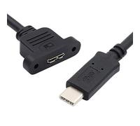 cablecc 5Gbps USB 3.0 Tipo C Maschio a Micro USB 3.0 Femmina Tipo-B Vite Tipo di Montaggio Tipo Cavo di Prolunga 50CM
