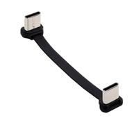 cablecc 65W Cavo USB-C Ultra Slim Flat Power Data da Tipo C a USB-C con Connettore Angolato per Ricarica Rapida per Laptop, Tablet, Telefono